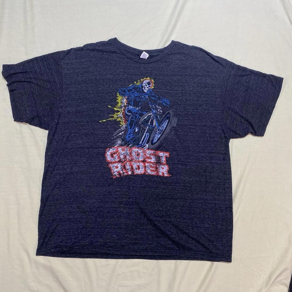VTG Marvel Ghost Rider T Shirt Men’s 2XL Black  Graphic 90’s SEE DESCRIPTION